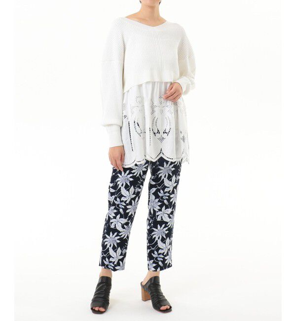 Diagram「フラワープリントテーパーパンツ」|チノ|