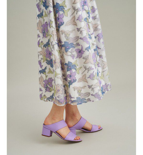 GRACE CONTINENTAL「ラメチュール刺繍フレアスカート」|スカート|