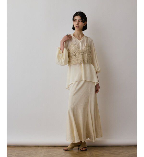 GRACE CONTINENTAL「レースキャミ付カフタンブラウス」|シャツ・ブラウス|