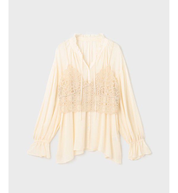 GRACE CONTINENTAL「レースキャミ付カフタンブラウス」|シャツ・ブラウス|