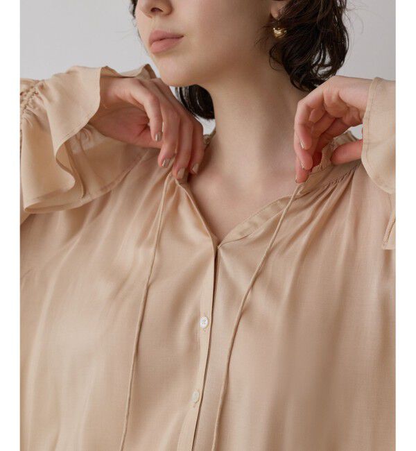 GRACE CONTINENTAL「レースキャミ付カフタンブラウス」|シャツ・ブラウス|