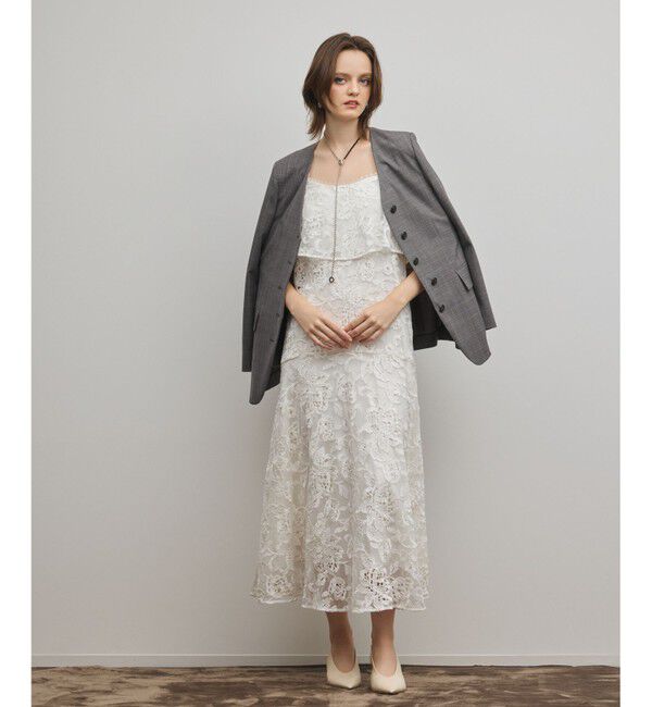 Diagram「チュールレースロングワンピース」|ワンピース|ホワイト