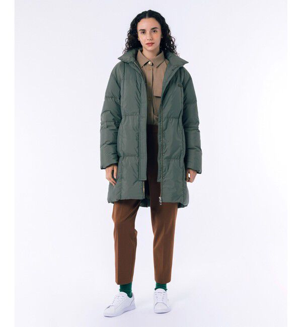 LACOSTE「パウダータッチ ダブルジップ ナイロンスタンドカラーダウンコート」|ダウン|