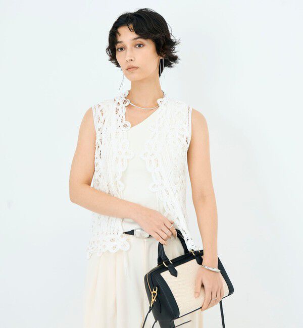 NOLLEY'S「《手洗い可能》バテンレースジレ」|ベスト・ジレ|