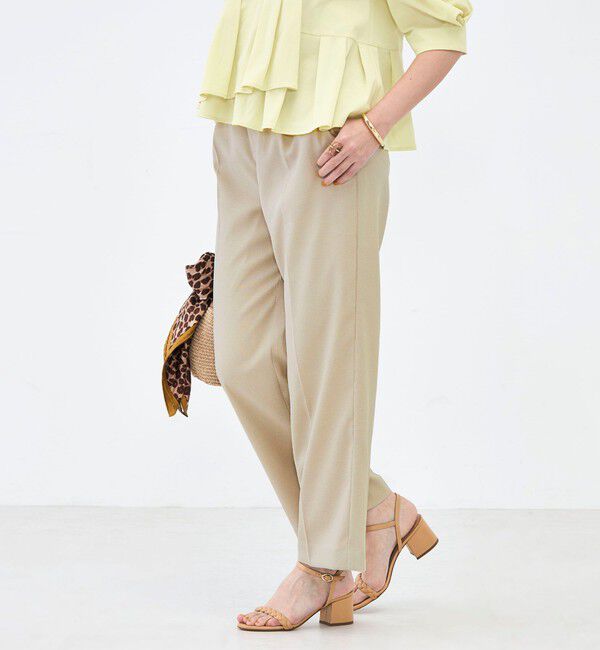 NOLLEY'S「《セットアップ対応》ウォッシャブルハイスペック麻調愛されセミワイドパンツ」|その他|