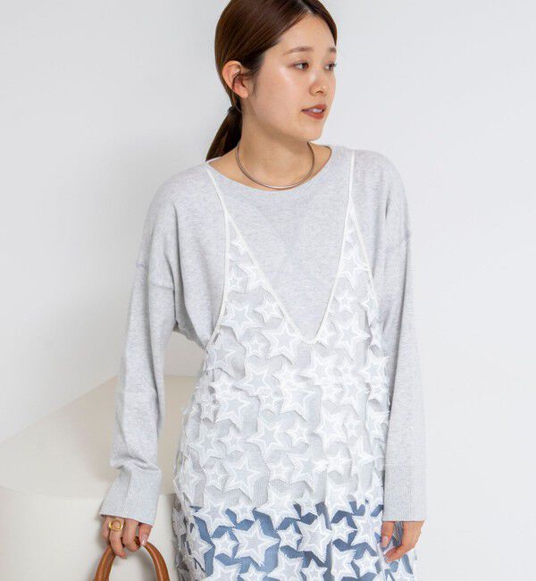 Rie Miller「《手洗い可能》トレーナー風プルオーバーサイドZIP」|ニット・セーター|