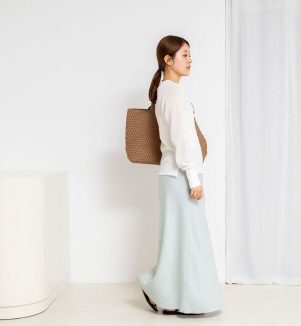 NOLLEY'S「《手洗い可能》ギマポリコットンワッフルヘンリーネックプルオーバー」|ニット・セーター|