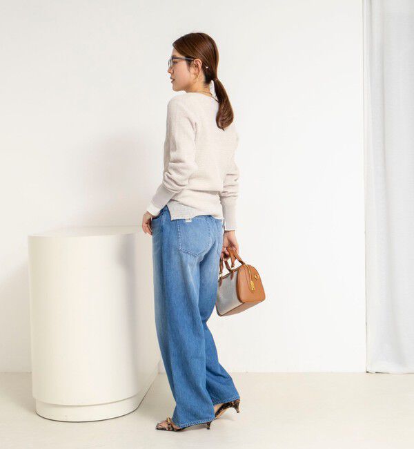 NOLLEY'S「《手洗い可能》ギマポリコットンワッフルヘンリーネックプルオーバー」|ニット・セーター|