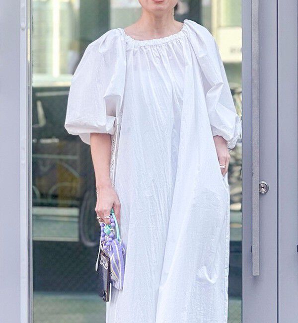 NOLLEY'S「【WEB限定】ウォッシャブルボリュームスリーブワンピース」|ワンピース|