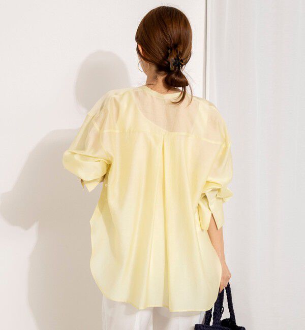 NOLLEY'S「ウォッシャブルサイドボタンシアーブラウス」|シャツ・ブラウス|