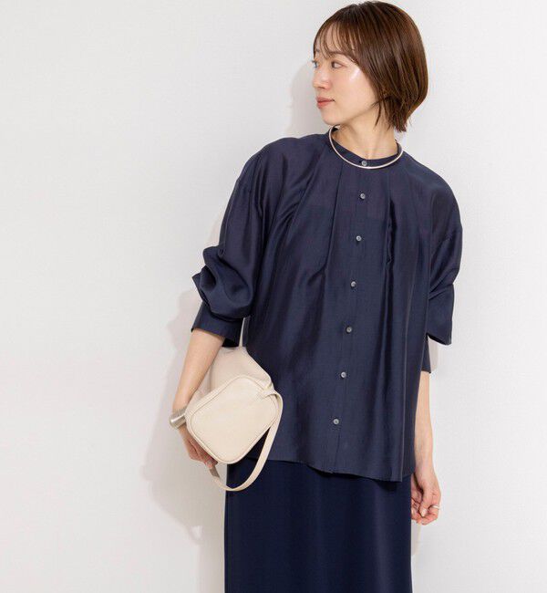 NOLLEY'S「ウォッシャブルサイドボタンシアーブラウス」|シャツ・ブラウス|