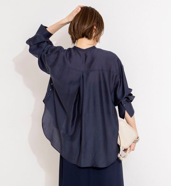 NOLLEY'S「ウォッシャブルサイドボタンシアーブラウス」|シャツ・ブラウス|