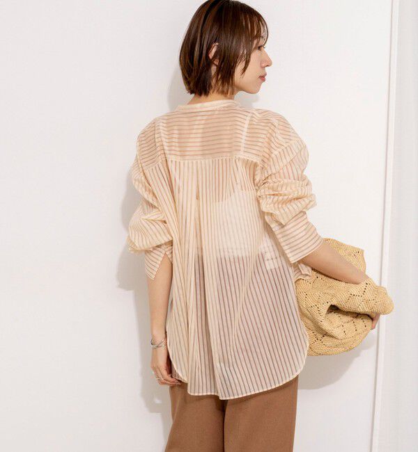 NOLLEY'S「ウォッシャブルサイドボタンシアーブラウス」|シャツ・ブラウス|