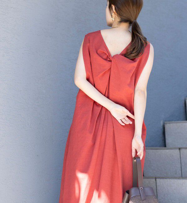 NOLLEY'S「【WEB限定】ウォッシャブルバックツイストドレス」|ワンピース|