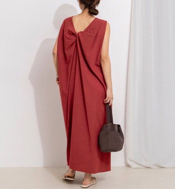 NOLLEY'S「【WEB限定】ウォッシャブルバックツイストドレス」|ワンピース|