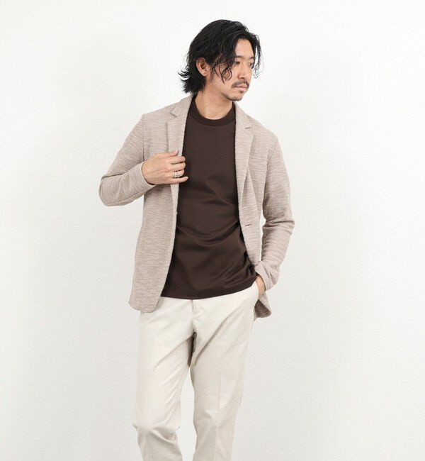 NOLLEY'S goodman「《ビジカジ対応》超長綿ハイゲージポンチ ジャケットTシャツ 26SS」|Tシャツ・カットソー|