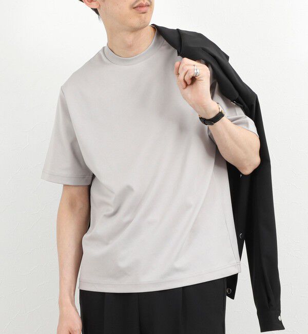 NOLLEY'S goodman「《ビジカジ対応》超長綿ハイゲージポンチ ジャケットTシャツ 26SS」|Tシャツ・カットソー|ライトグレー