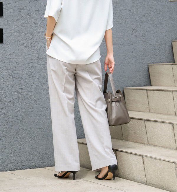 NOLLEY'S「ウォッシャブルストライプ愛されセミワイドパンツ」|その他|