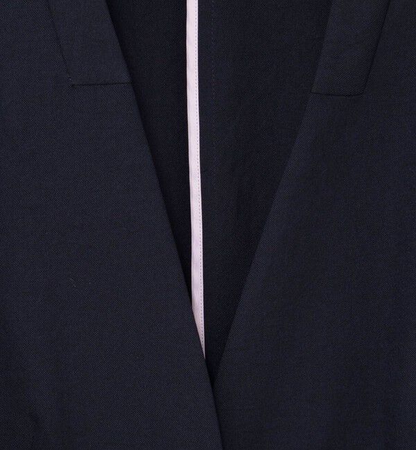 NOLLEY'S「《セットアップ対応》ストレッチツイルVネックジャケット」|ノーカラージャケット|