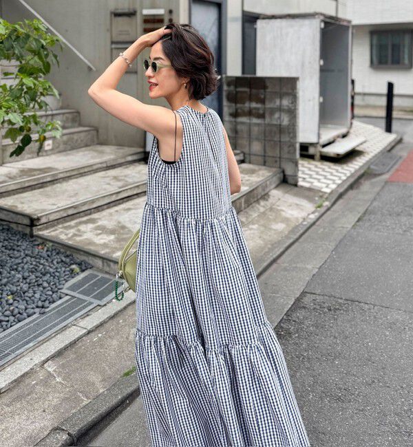 MAQWEL「【MAQWEL/マクウェル】ウォッシャブルチェックワンピース」|ワンピース|