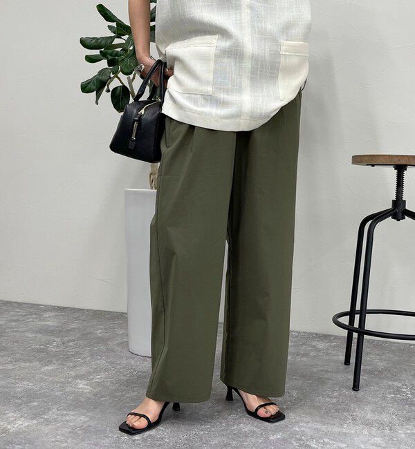 fredy emue「綿ナイロンストレッチセミワイドパンツ」|チノ|