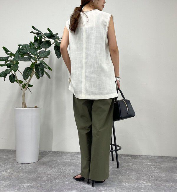 fredy emue「綿ナイロンストレッチセミワイドパンツ」|チノ|