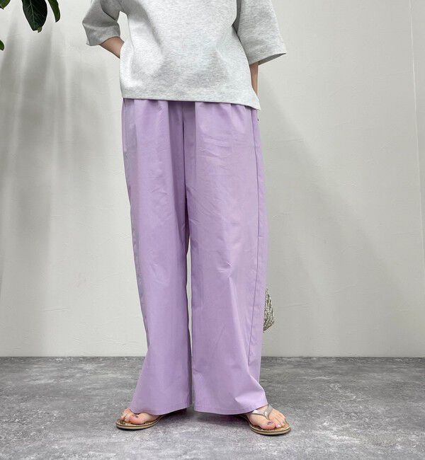 fredy emue「綿ナイロンストレッチセミワイドパンツ」|チノ|