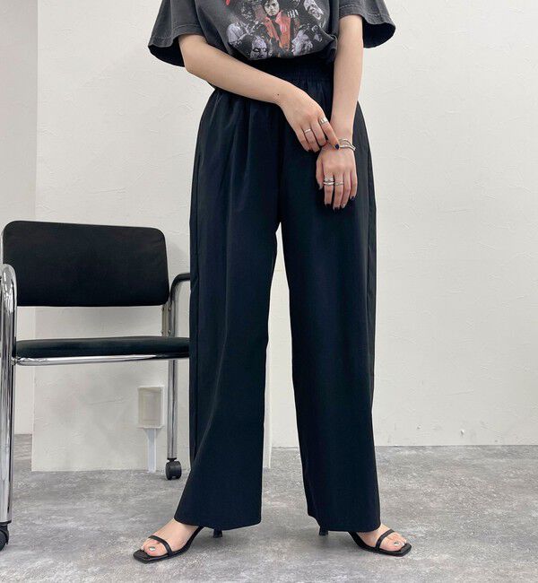 fredy emue「綿ナイロンストレッチセミワイドパンツ」|チノ|