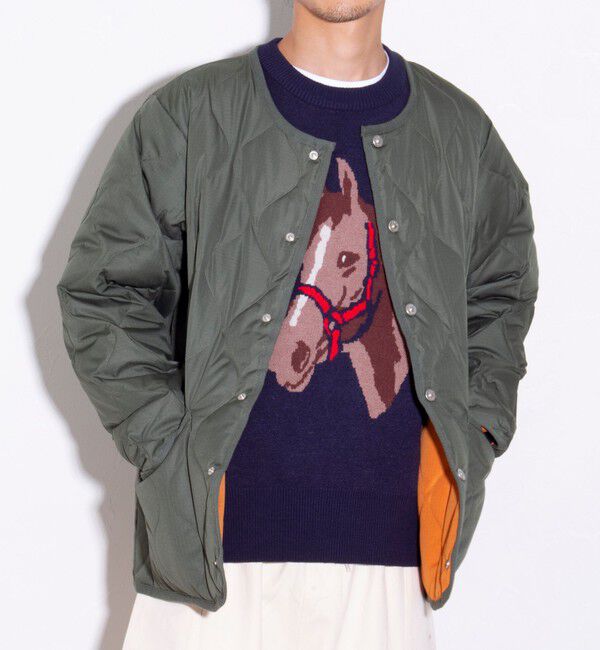 GLOSTER「【TAION/タイオン】GLOSTER別注 ミリタリーライナージャケット ノーカラーMA-1 M65」|ダウン|