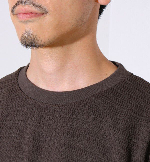 GLOSTER「【シリーズ累計人気】【ジャケットのインナーにおすすめ】ふくれジャガードロンT」|Tシャツ・カットソー|