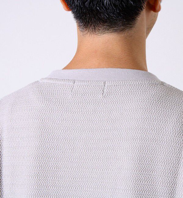 GLOSTER「【シリーズ累計人気】【ジャケットのインナーにおすすめ】ふくれジャガードロンT」|Tシャツ・カットソー|