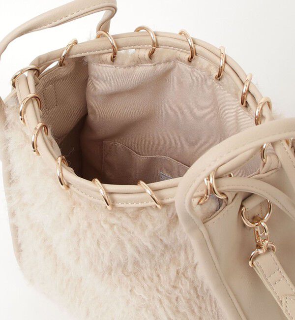 fredy emue「異素材ファートライアングルバッグ」|ショルダー・メッセンジャー|