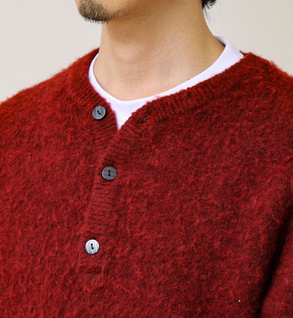 GLOSTER「【モヘアタッチ/ユニセックス対応】ヘンリーネックプルオーバーニット」|ニット・セーター|