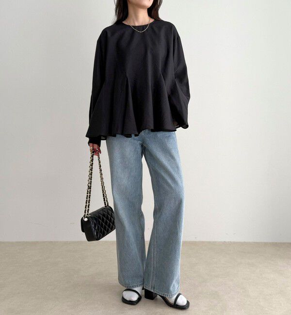 fredy emue「ペプラムシアーボリュームブラウス」|シャツ・ブラウス|