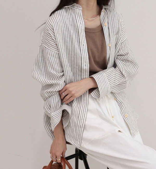 fredy emue「LINEN100 2WAYカシュクールシャツ」|シャツ・ブラウス|