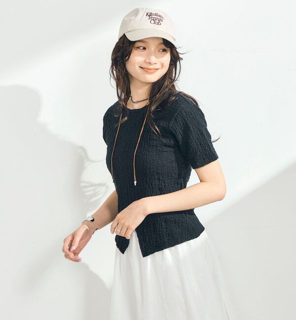 fredy emue「ぽこぽこ2WAYスリットプルオーバー」|Tシャツ・カットソー|ブラック