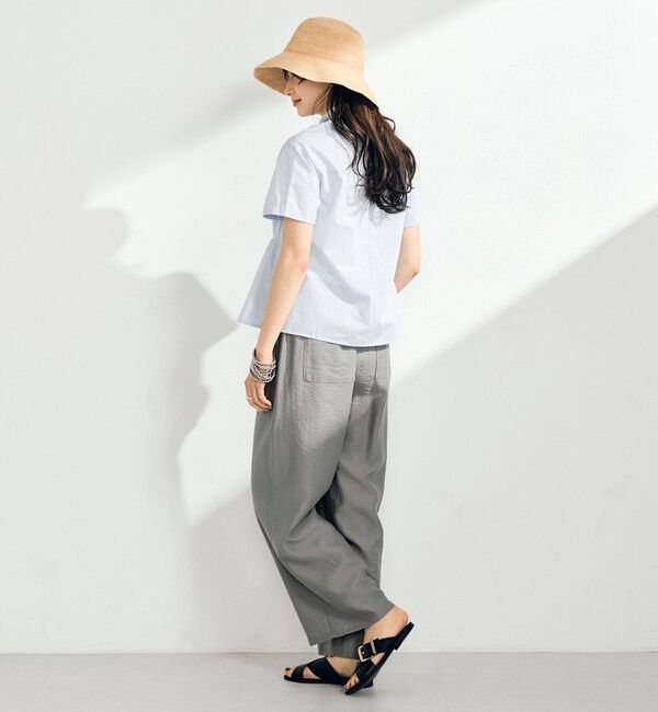 fredy emue「シャーリング半袖シャツ」|シャツ・ブラウス|