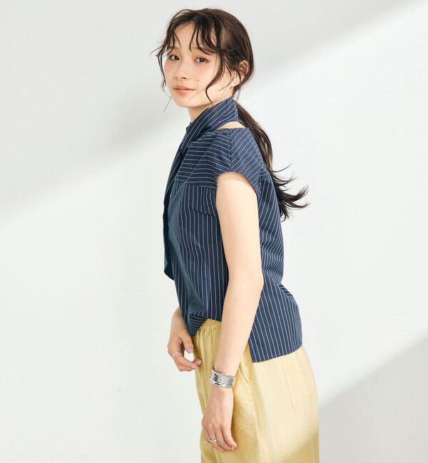 fredy emue「ストライプアレンジカラーブラウス」|シャツ・ブラウス|