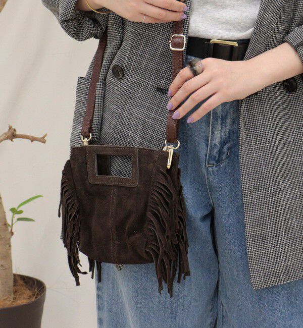 fredy emue「【AULENTTI/オーレンティ】サイドフリンジミニバッグ」|ショルダー・メッセンジャー|