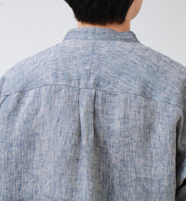 GLOSTER「【リネン100％】バンドカラーシャツ」|シャツ・ブラウス|