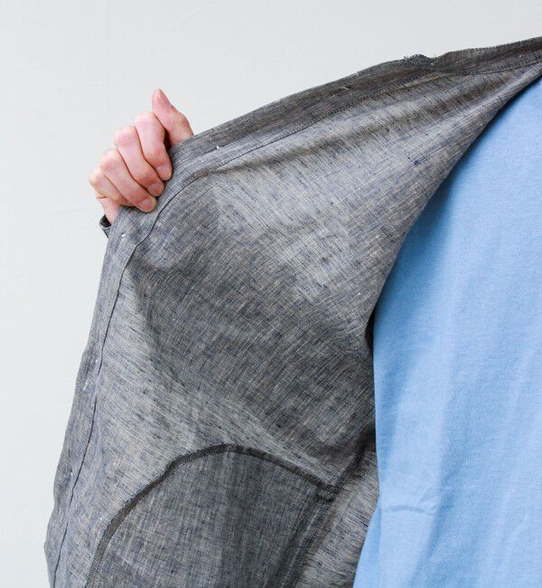 GLOSTER「【リネン100％】バンドカラーシャツ」|シャツ・ブラウス|