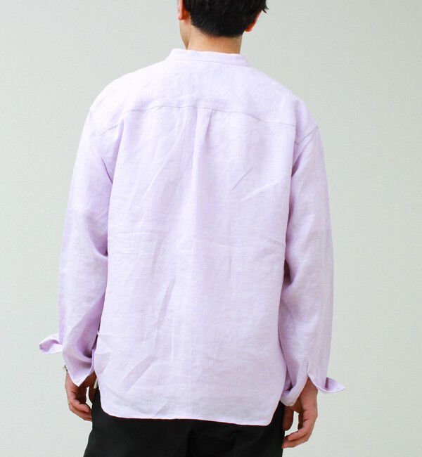 GLOSTER「【リネン100％】バンドカラーシャツ」|シャツ・ブラウス|