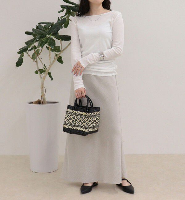 fredy emue「サイドギャザーシアーロンTシャツ」|Tシャツ・カットソー|