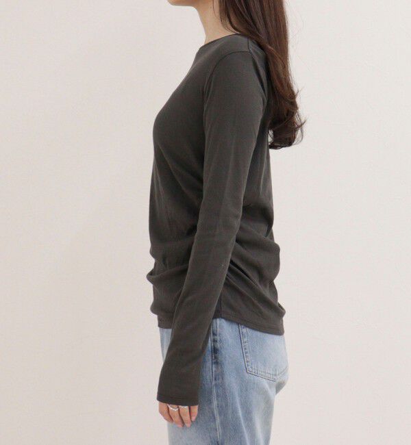 fredy emue「サイドギャザーシアーロンTシャツ」|Tシャツ・カットソー|