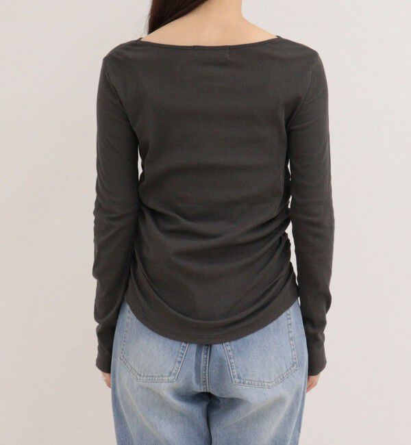 fredy emue「サイドギャザーシアーロンTシャツ」|Tシャツ・カットソー|