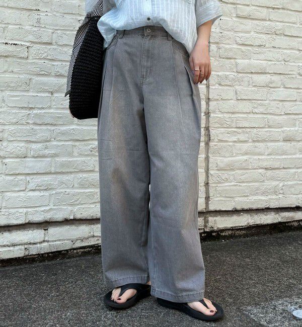 fredy emue「ライトオンスタックデニムパンツ」|デニム|