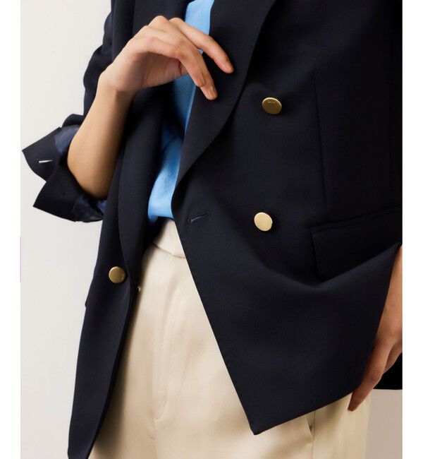 ROPE「ストレッチ金ボタンブレザージャケット」|テーラードジャケット|
