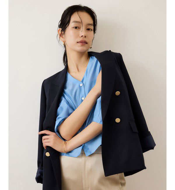 ROPE「ストレッチ金ボタンブレザージャケット」|テーラードジャケット|