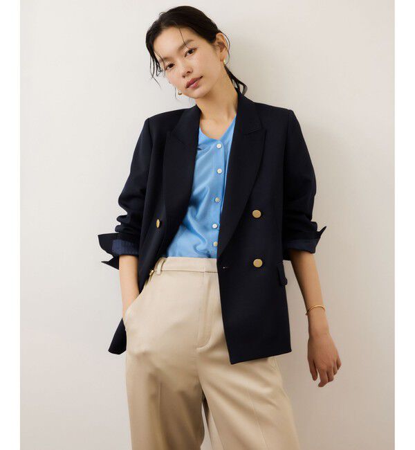 ROPE「ストレッチ金ボタンブレザージャケット」|テーラードジャケット|