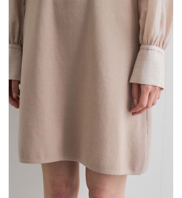 VIS「【洗える】ニットドッキングAラインミニワンピース」|ワンピース|